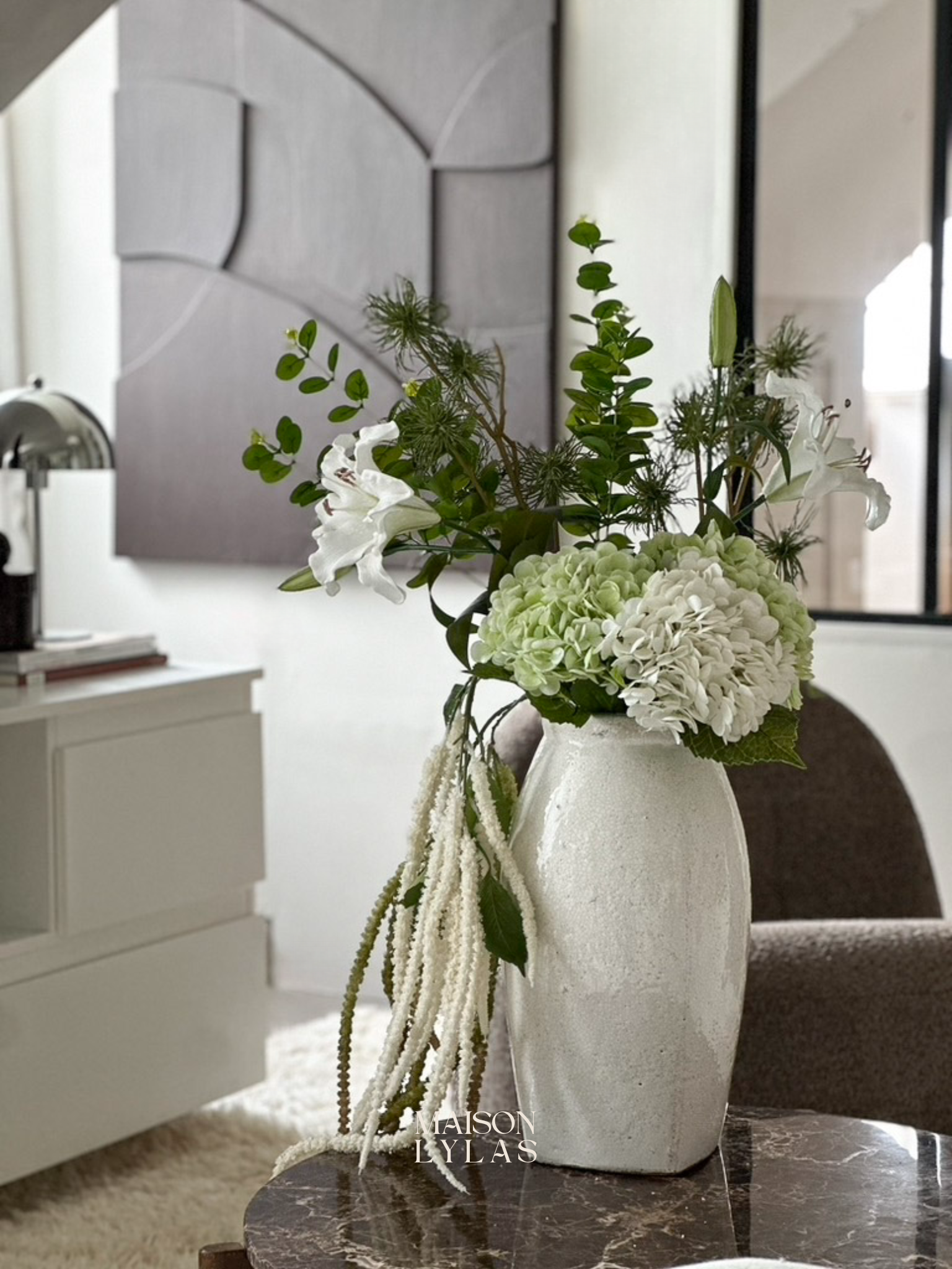 Bouquet artificiel Jardin Sauvage tons naturels – Maison Lylas