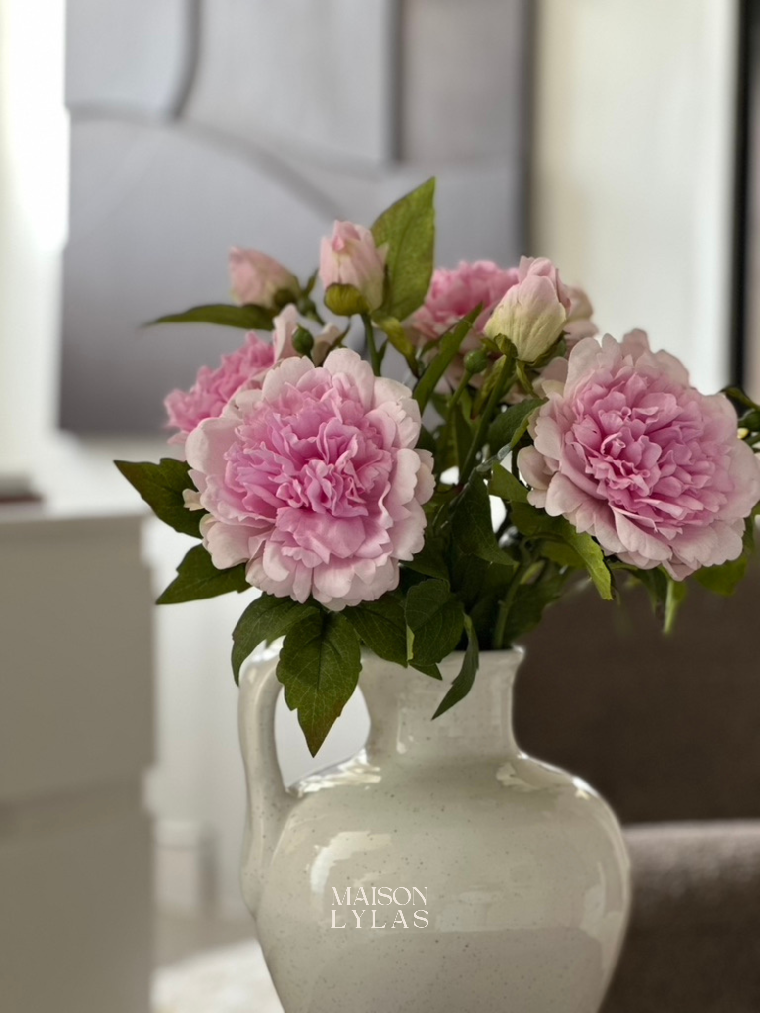 Bouquet pivoines artificielles décoration – Maison Lylas