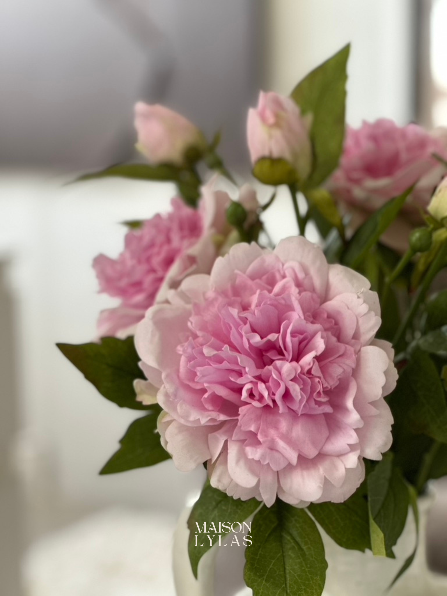 Pivoine artificielle réaliste bouquet – Maison Lylas
